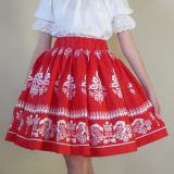Suknica Biely folklór na červenej 57 cm