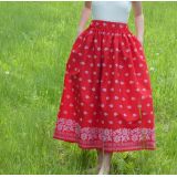 Suknica Bordúra Folk maxi s vreckami