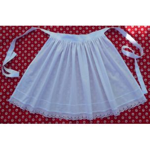 Zásterka do pása biela Madeira Kvet, stuhy ba
