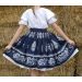 Suknica Biely folklór na tmavomodrej CD 61