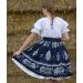 Suknica Biely folklór na tmavomodrej CD 61