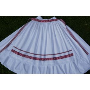Svadobná zásterka Folk pruhy červené