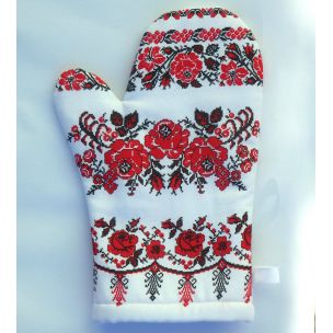 Kuchynská rukavica Bordúry ruží