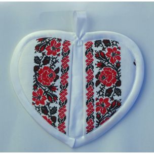 Kuchynská chňapka srdiečko Bordúry ruží