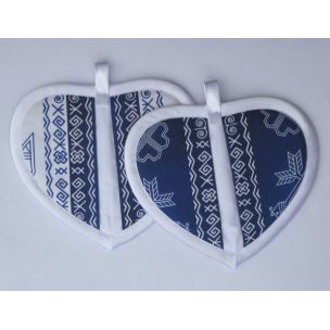 Kuchynská chňapka srdiečko Čičmany veľké