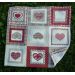 Obrus Srdcia červené v patchworku 48 x 45
