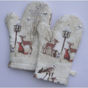 Kuchynská rukavica Srnky v zime