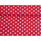 Biela bodka 6 mm na červenej