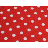 Biela guľka na červenej