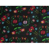 Folk kvety malé na čiernej